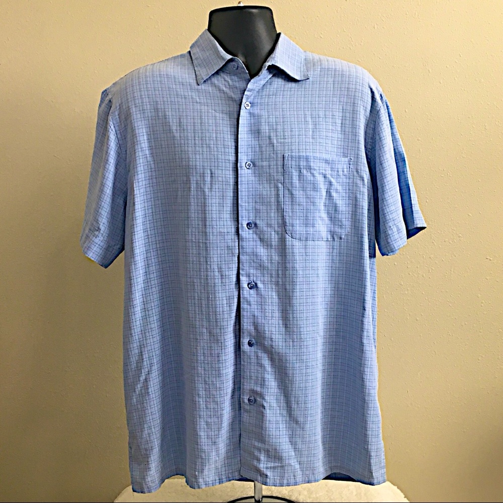 Men’s Wearhouse Pronto Uomo Plaid Camp Shirt